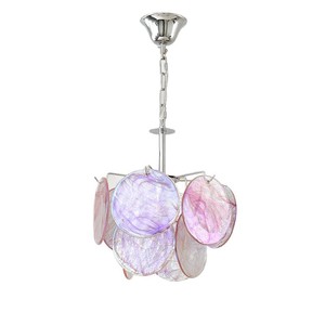 Lámpara de Techo Retro Estilo Murano Francés, con Cristales Multicolores de Nubes Blancas, Lámpara de Noche de Lujo para Dormitorio - Product Image 5