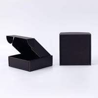 Boîtes d'expédition noires écologiques biodégradables recyclables réutilisables avec logo personnalisé imprimé, enveloppes en carton ondulé avec doublure en mousse