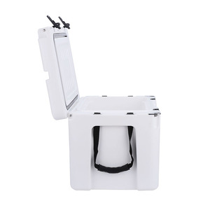 Customized 35QT Large Capacity Rotomolded Plastic Thermal Insulated Wheeled Cooler <strong>Box</strong> for Traveler Use - Product Image 5