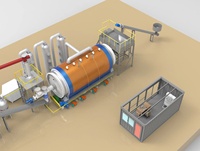 Machine à pyrolyse automatique du plastique en essence de l'UE qui transforme le plastique en usine de mazout