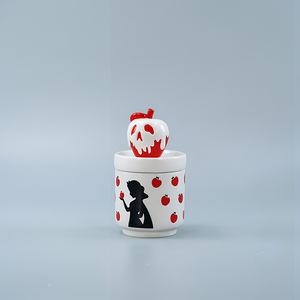 Scatola Portagioie 3D in Dolomite Dipinta a Mano a Forma <span class=keywords><strong>di</strong></span> Teschio - Design Personalizzato Tema Fiaba Scura con Ragazza Silhouette - Product Image 1