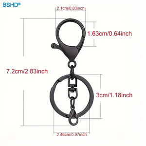 Custom DIY สังกะสีสแตนเลสสตีลเงินโลหะแหวนหมุนทริกเกอร์คลิปตะขอกุ้งก้ามกราม Claw Clasp พวงกุญแจ - Product Image 2