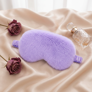 Luxurious Plush Blue <b>Eye</b> <b>Mask</b> Soft Sleep Blindfold Portable for Restful Sleep - Product Image 2