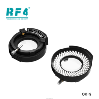Lampe annulaire LED RF4 OK-9 144 pixels pour microscope, alimentation USB, éclairage sans ombre et anti-poussière, station de soudage de précision