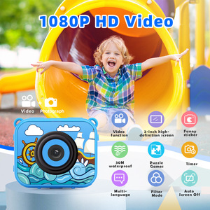 กล้องเด็ก 1080P กันน้ำ กล้องดิจิตอลขนาดเล็กสำหรับเด็ก ดีไซน์สนุกสนานและพกพาสะดวก - Product Image 2