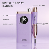 Ponceuse à ongles électrique sans fil silencieuse pour l'élimination du gel acrylique, usage professionnel manucure pédicure, très populaire