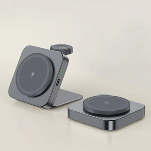 Portable Foldable Magnetic Wireless Charger 15W Fast Charging Stand Travel Charger for Phone <b>Smart</b> Devices Wholesale - Product Image 1