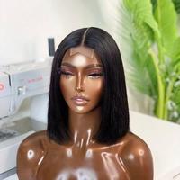 Perruque Bob 4x4 HD Lace, Cheveux Vietnamiens Bruts SDD Ultra-Lisses, Sans Colle, Pré-Pluckée, Densité 250% pour Femmes Noires
