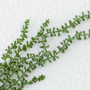 Plante succulente artificielle en guirlande de 70 cm, verte, en plastique, pour décoration murale intérieure - Product Image 2