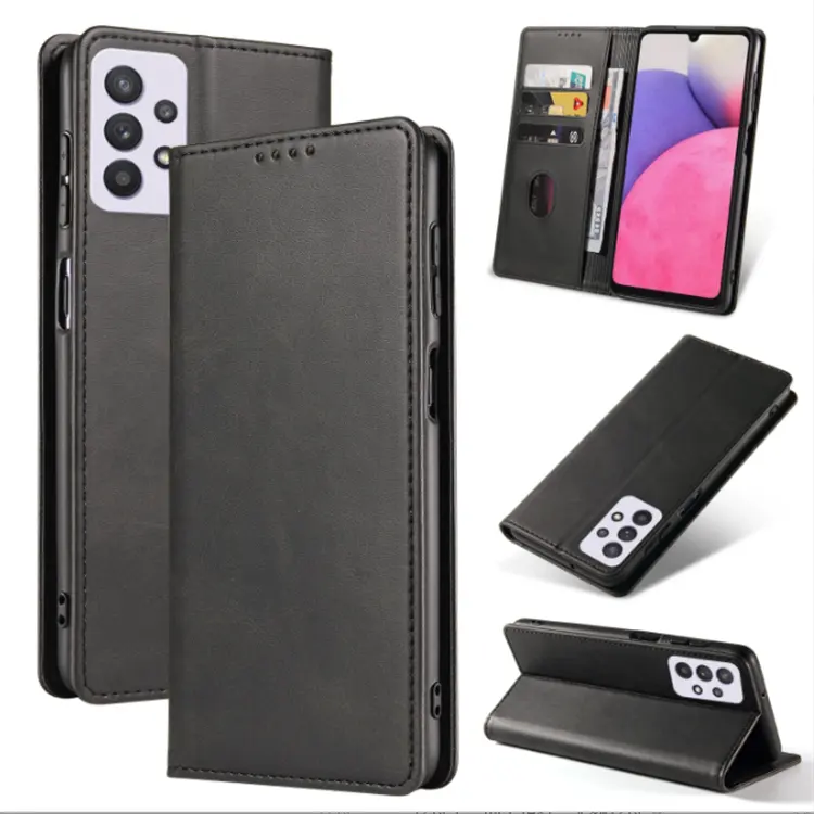 Cavalletto in pelle sintetica Flip portafoglio per schede custodia per telefono borse Cover per Samsung Galaxy A72 A52 A22 A70 A50 A20 A21s A82