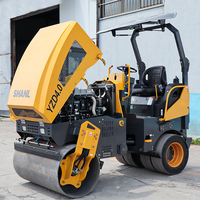 Rouleau compacteur d'asphalte SHAND de 4 tonnes, moteur diesel Yanmar, tambour en acier de 5 tonnes et pneus, rouleau compacteur vibrant pour route
