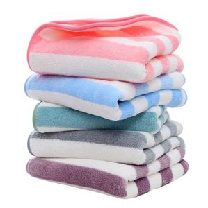 Serviettes rayées super absorbantes et ultra-douces pour usage domestique, serviette de séchage rapide pour cheveux 35*75 cm - Product Image 1