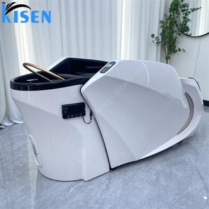 KISEN Factory Beauty Salon Hair Washing Head Spa Massage Table Electric Massage Shampoo <b>Bed</b> With <b>LED</b> - Product Image 2