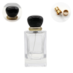 Flacon de parfum en verre transparent carré de 100 ml avec clip, flacon cosmétique vide avec capacité de 30 ml - Product Image 4