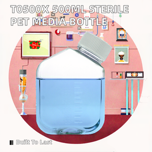 ขวดเพาะเลี้ยงเซลล์แบบใสทรงสี่เหลี่ยม ขนาด 500 มล. ผลิตจากพลาสติก PET PETG สำหรับห้องปฏิบัติการ ยี่ห้อ INTL KANG T0500X สำหรับเลี้ยงเซลล์และเซรั่มสัตว์ - Product Image 2