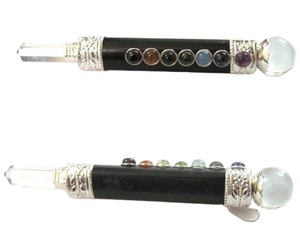 ไม้กายสิทธิ์คริสตัลพลอยทัวร์มาลีนสีดำบำบัดหินอัญมณีสไตล์ฮวงจุ้ยสำหรับตกแต่งบ้านแกะสลักเทคนิคการแกะสลัก - Product Image 1