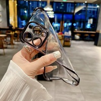 Étui de téléphone en TPU avec cadre doré électroplaqué étanche pour iPhone 15 Plus 14 13 12 Pro Max Oppo Reno, style support sans fil