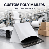 Enveloppes d'expédition en polyéthylène blanches auto-adhésives de 5x7 pouces, sacs d'expédition en plastique, petites enveloppes de coursier, vente en gros