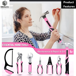 Juego de Herramientas Eléctricas Inalámbricas de 20 V, 236 Piezas, Kit de Herramientas para el Hogar para Mujer, Bolsa Rosa, Kit de Destornillador Eléctrico para Bricolaje - Product Image 5