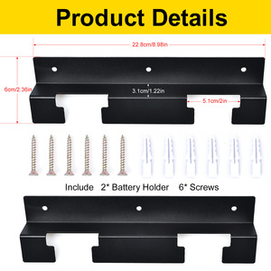 Paquete <span class=keywords><strong>de</strong></span> 2 soportes <span class=keywords><strong>de</strong></span> almacenamiento <span class=keywords><strong>de</strong></span> montaje <span class=keywords><strong>de</strong></span> batería <span class=keywords><strong>de</strong></span> alta calidad para herramientas eléctricas <span class=keywords><strong>Dewalt</strong></span> batería <span class=keywords><strong>20V</strong></span> fácil <span class=keywords><strong>de</strong></span> instalar y bien hecho <span class=keywords><strong>precio</strong></span> al por mayor - Product Image 5