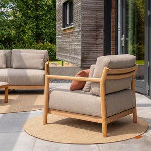 Ensemble <span class=keywords><strong>de</strong></span> canapés d'extérieur en <span class=keywords><strong>teck</strong></span>, 4 places, moderne, sectionnel, pour terrasse et <span class=keywords><strong>jardin</strong></span>, avec lit <span class=keywords><strong>de</strong></span> repos et canapé-lit - Product Image 2