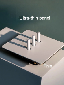 86 Vuông 250V 1/2/<span class=keywords><strong>3</strong></span>/4 Gang 2 Cách Chuyển Đổi Chuyển Đổi Thép Không Gỉ Bảng Điều Chỉnh Trắng Pháp Anh Châu Âu Ổ Cắm Điện 146Mm Đôi Ổ Cắm - Product Image 2