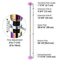 Kit de pole dance portable, barre de danse colorée pour la danse, l'exercice et la remise en forme