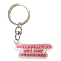 Porte-clés en acrylique personnalisé en gros, forme sur mesure, avec logo personnalisé, en vrac, créatif, DIY, cadeau promotionnel, étiquette