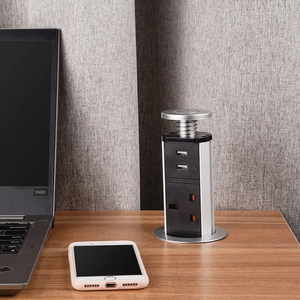 Desktop 60mm 65mm UK US Hide-Power <strong>Pop</strong>-Up Station Desktop <strong>Pop</strong> up <strong>Socket</strong> - Product Image 3