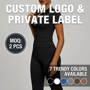 Ensemble de yoga pour femme avec logo personnalisé, doux comme du beurre, taille haute, effet ventre plat, ensemble de sport 2 pièces, vente en gros, marque privée, OEM, faible MOQ 2 - Product Image 3