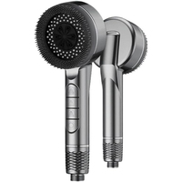 Pomme de douche moderne de luxe 2026 à forte pression d'eau, pomme de douche à main à 5 vitesses, traditionnelle, en acier inoxydable chromé, pour salle de bain