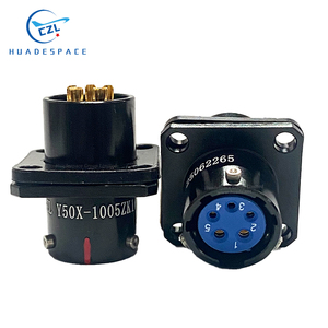 Huadespace-Conector de enchufe de aviación de 5 pines, conector circular hembra chapado en oro de cobre, original, de la marca Huadespace-55 ~ + 125 - Product Image 1