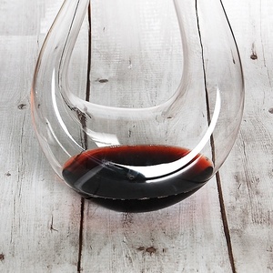 Decanter all'ingrosso di bicchieri all'ingrosso fatti a mano bottiglia di <span class=keywords><strong>vino</strong></span> di alta qualità senza piombo di cristallo a forma di U bicchiere di <span class=keywords><strong>vino</strong></span> rosso Decanter - Product Image 4