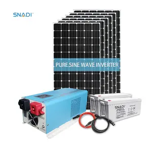 Sistema solare fotovoltaico monofase 5kw 12V 24V 48V DC AC Off Grid Inverter solare ibrido a onda sinusoidale pura