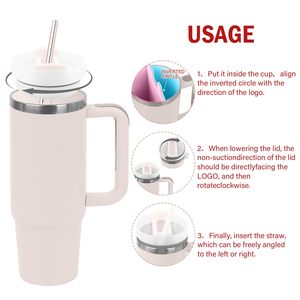 Separadores de Silicona Reutilizables 2 en 1 para Vasos Stanley de 40 oz con Asa, con Separador para Bebidas Frías, Producto de Vajilla - Product Image 3