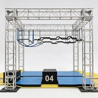 Équipement d'entraînement portable en fer pour parc d'aventure, capacité de charge 1000 kg, utilisation sur scène, obstacle American Ninja Warrior