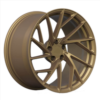 Jantes en alliage forgé monobloc à 5 branches, finition bronze mat, jantes personnalisées de 18 à 22 pouces pour voitures BMW