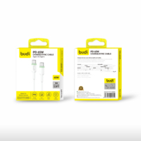 Câbles de données Type-C vers Type-C Budi de haute qualité 1m, câble USB-C PD 60W à charge rapide pour 15 16 16 Pro 16 Pro 17 Max