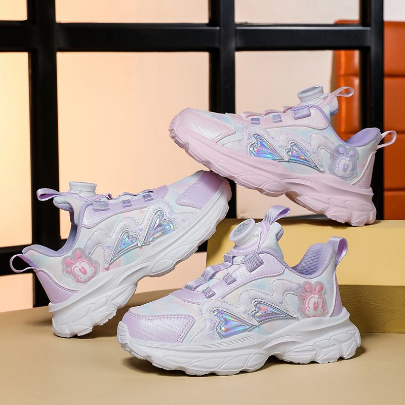 Baskets Fille Avec LEDs Clignotantes - Chaussures De Sport Respirantes Et Antidérapantes - Pour Course Et Jeu