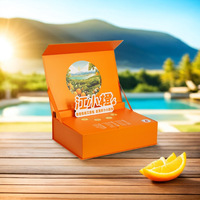 Op maat gemaakte magnetische flip-bookvormige fruitgeschenkdozen met matte laminatie, embossing, bronzing, recycleerbaar karton, stevige dozen voor voedsel