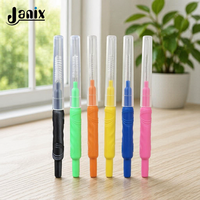 Brosses interdentaires en forme de I avec poils en nylon doux et manche en plastique pour le nettoyage des espaces interdentaires et des appareils dentaires