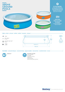 Best way 57241 <span class=keywords><strong>piscine</strong></span> gonflable pour enfants, <span class=keywords><strong>piscine</strong></span> extérieure amusante, <span class=keywords><strong>piscine</strong></span> au sol en PVC - Product Image 5