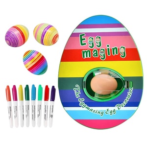 Set Decorativo Samtoy per Dipingere <span class=keywords><strong>Uova</strong></span> di Pasqua con Macchina Rotante, 8 Pennarelli Colorati, <span class=keywords><strong>Uova</strong></span> di Plastica per Bambini - Product Image 1