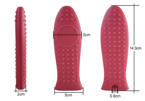 High <b>Temperature</b> Protection Durable Material Silicone Heat Resistant Handle <b>Cover</b> Non Slip Grip Kitchen Tool - Product Image 2