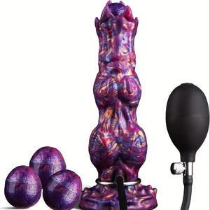 ソフトシリコン製オビポジター、人工ペニス、膨張式アナルプラグ、3つのボール付き、大人用セックストイ、ファンタジーモンスターエイリアンディルド、100% - Product Image 5