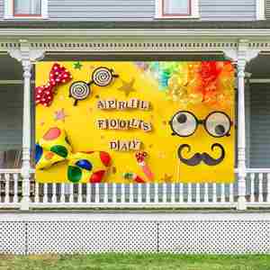 Pancarta de Poliéster Personalizada para el Día de los Inocentes, Decoración Divertida e Impermeable de Alta Calidad para Fiestas en Interiores y Exteriores, Bares y Festivales - Product Image 3