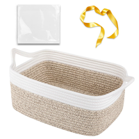Panier Cadeau Moderne Grande Taille en Corde de Coton Tressée avec Poignée pour Emballage Cadeau, Idéal pour Snacks et Jouets - Offre Spéciale