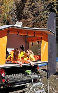 Tente de toit gonflable 1-3 personnes pliable pour <span class=keywords><strong>camping</strong></span> en voiture quatre saisons PVC imperméable pour voyages tout-terrain en plein air - Product Image 6