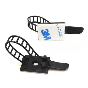 Adjustable Cable Tie Holder With AdhesiveACT-22 Nylon 66 Cable Clamp Cable Clips Cord Organizer