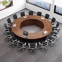 Mesa de conferencia de madera de estilo nórdico contemporáneo directo de fábrica del, mesa de reunión Premium para 16 personas para sala de reuniones